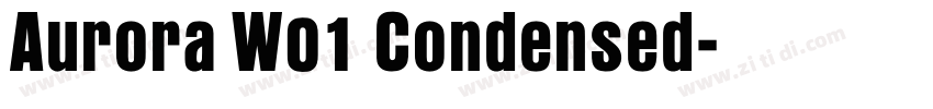 Aurora W01 Condensed字体转换